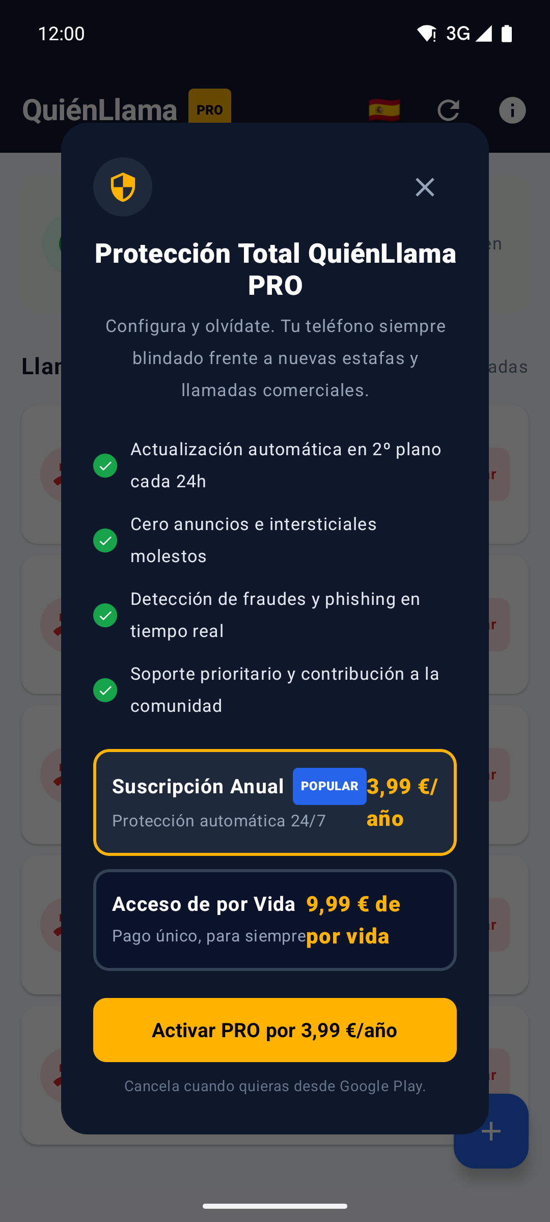 Protección total PRO de por vida